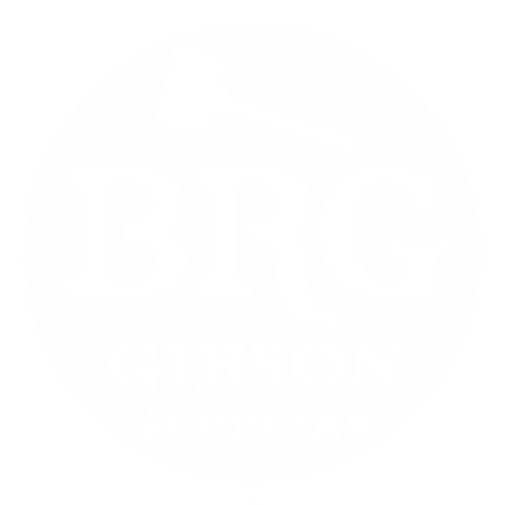 BRG Gibson Auctions logo in white